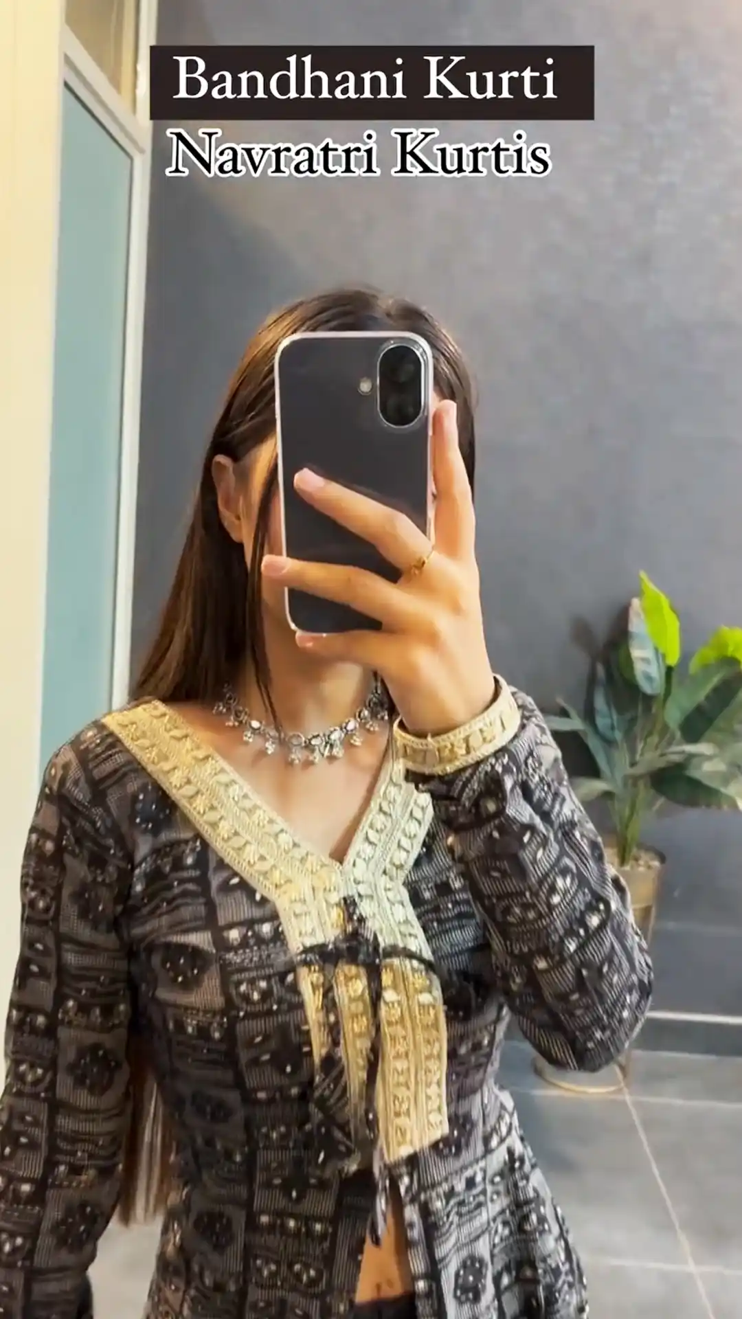 New Navratri Bandhani Printed Cotton Kurtis.png